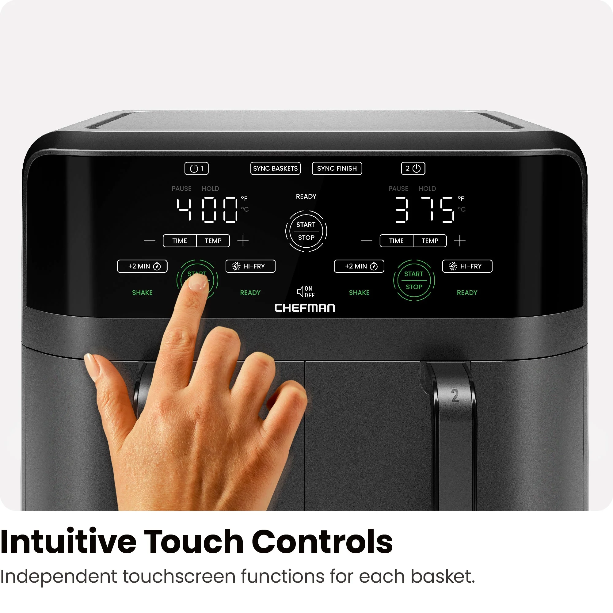 TurboFry Touch 6 Qt. Dual-Basket Air Fryer