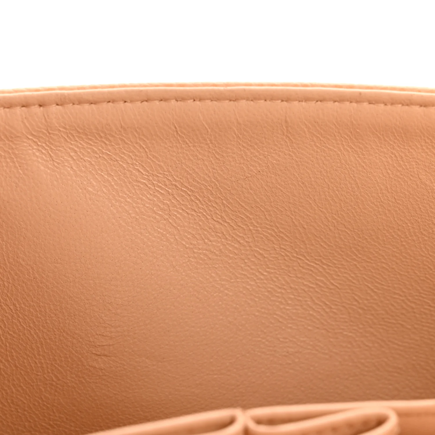 Caviar Quilted Medium Double Flap Beige Clair