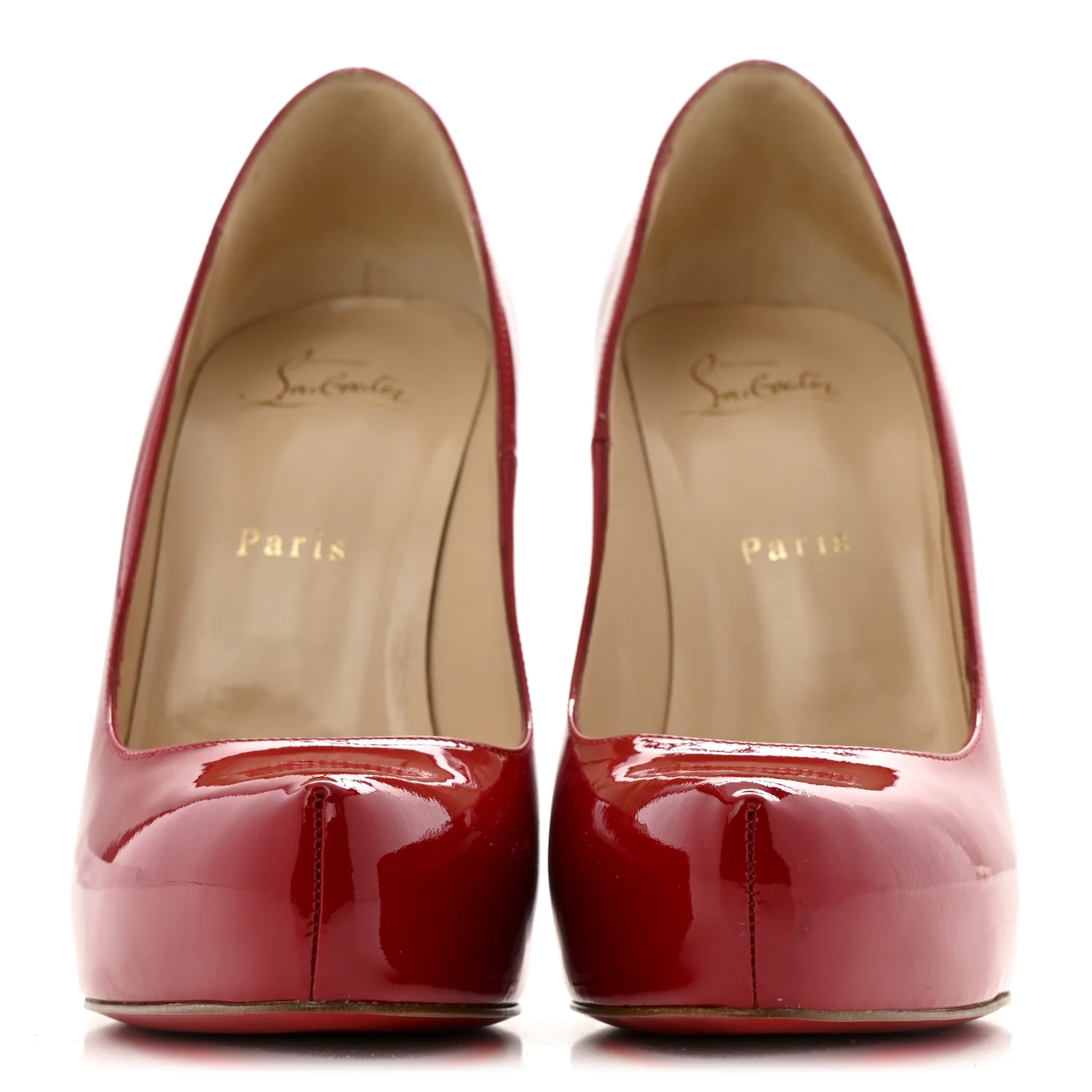 Patent Rolando 120 Pumps 39 Loubi Red