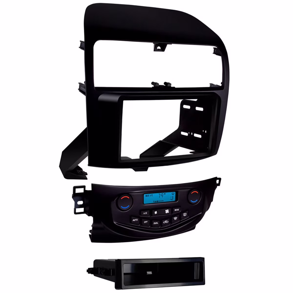 Acura TSX 2004-2008 Dash Install Kit, Single DIN/Double DIN, Matte Black