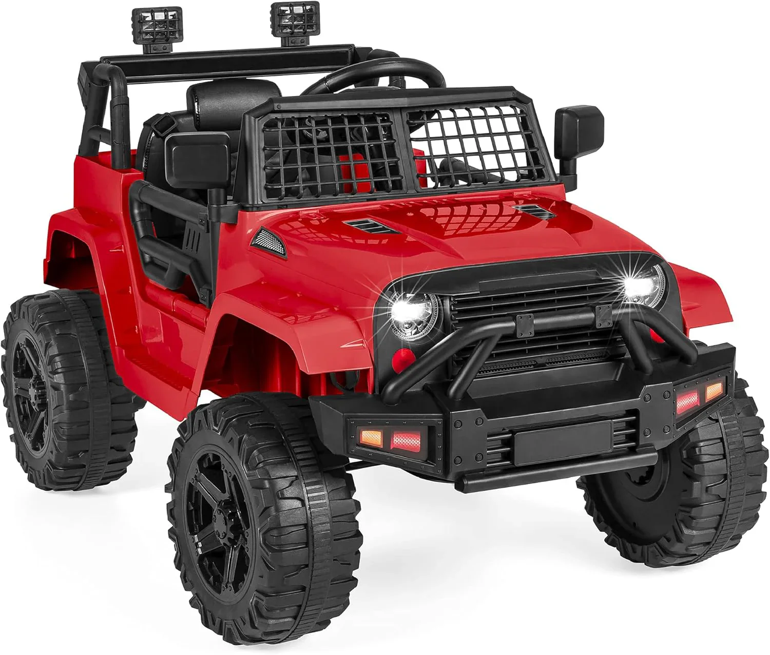 Camion électrique pour enfants Best Choice Products 12V avec suspension à ressorts et lumières LED
