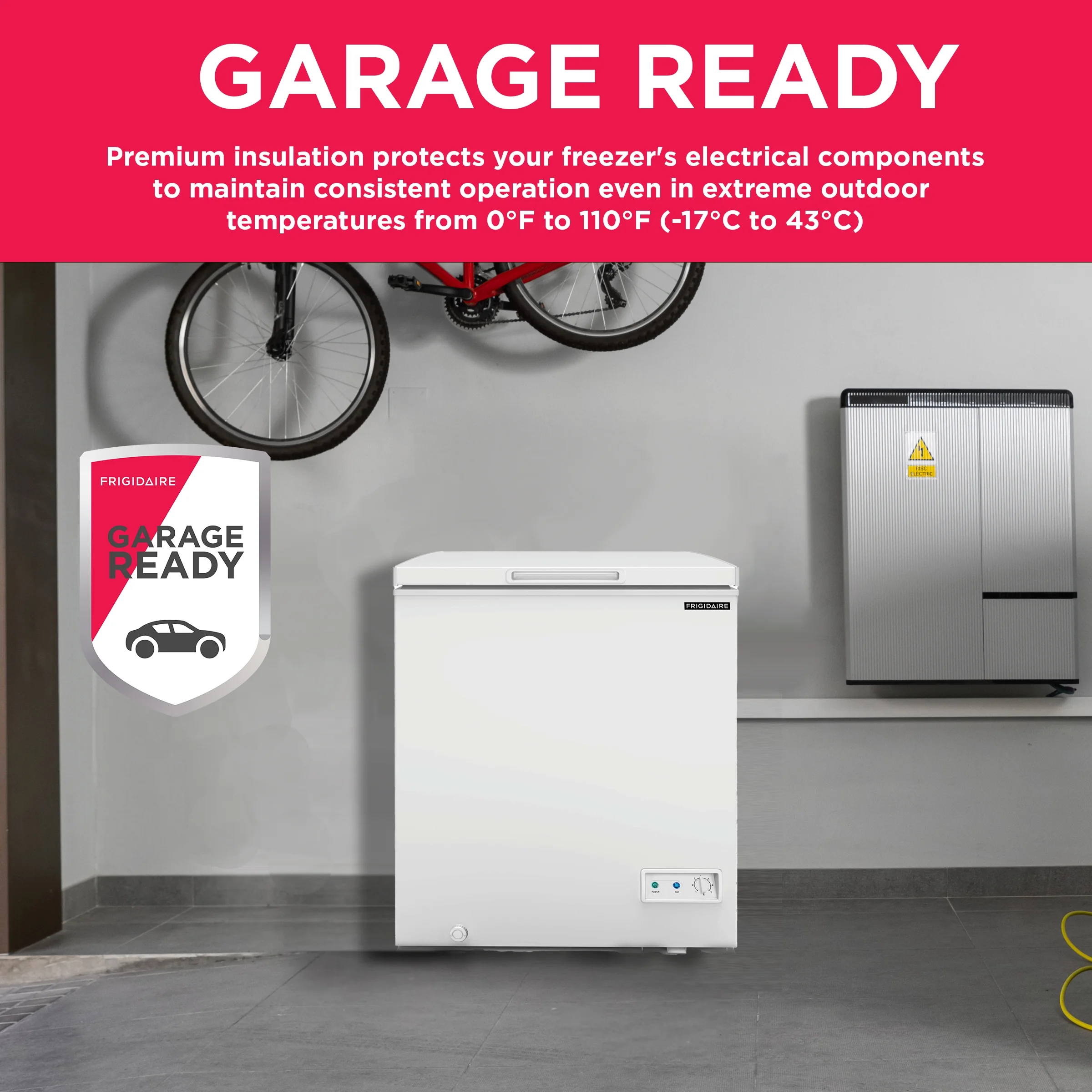 Frigidaire 5.0 Cu. Ft. Chest Freezer, White, EFRF5003