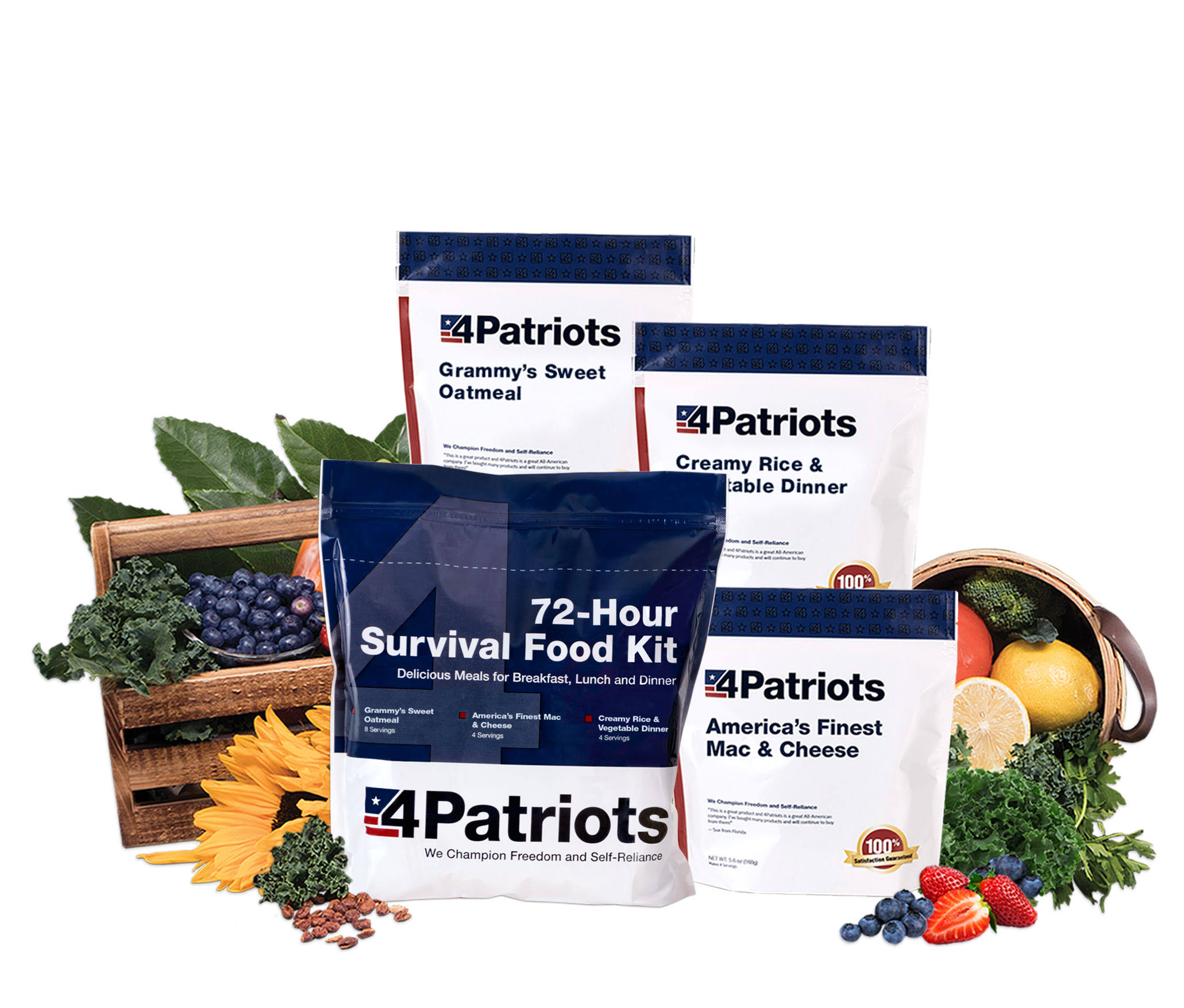 4Patriots 72-Hour Emergency Food Supply Survival Kit Freeze Dried Food