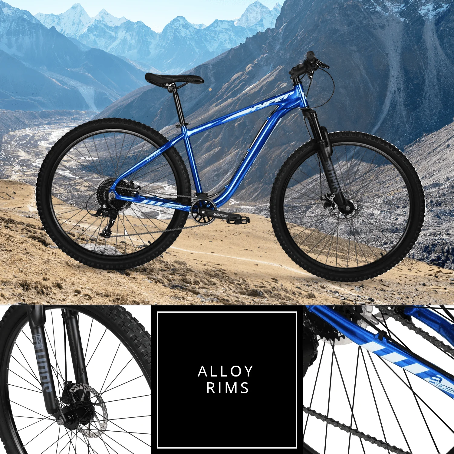 Bicycle Men's 29" Explorer Mountain Bike, Hard Tail, Blue Image 3