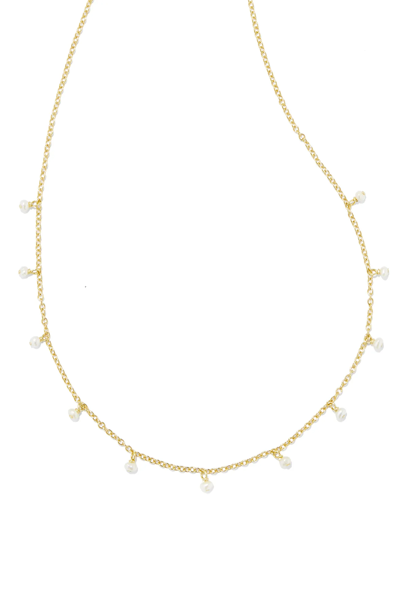 KENDRA SCOTT Willa Gold Pearl Strand Necklace Gold White Pearl