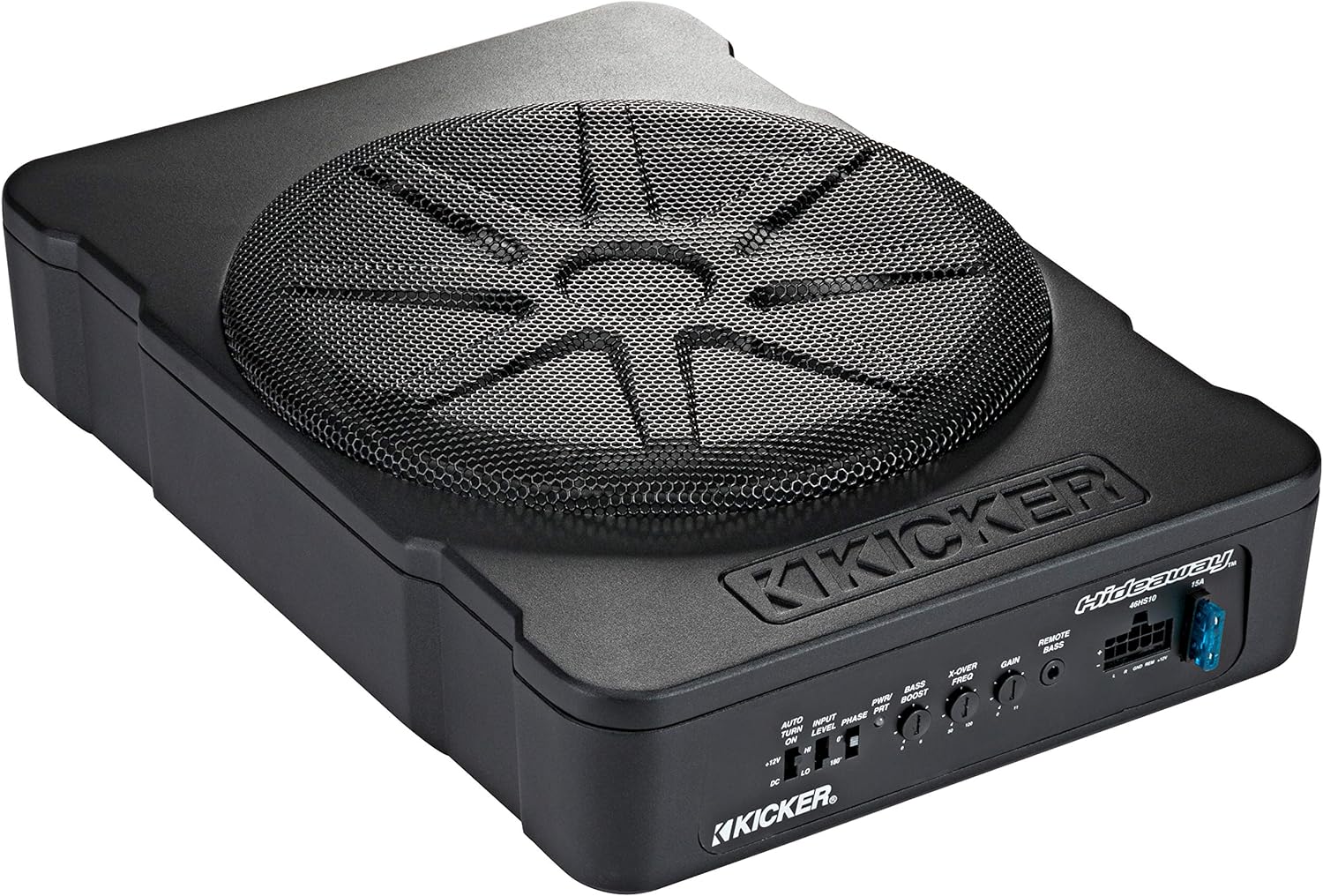KICKER 46HS10 Hideaway Compact Powered Subwoofer  10-Inch