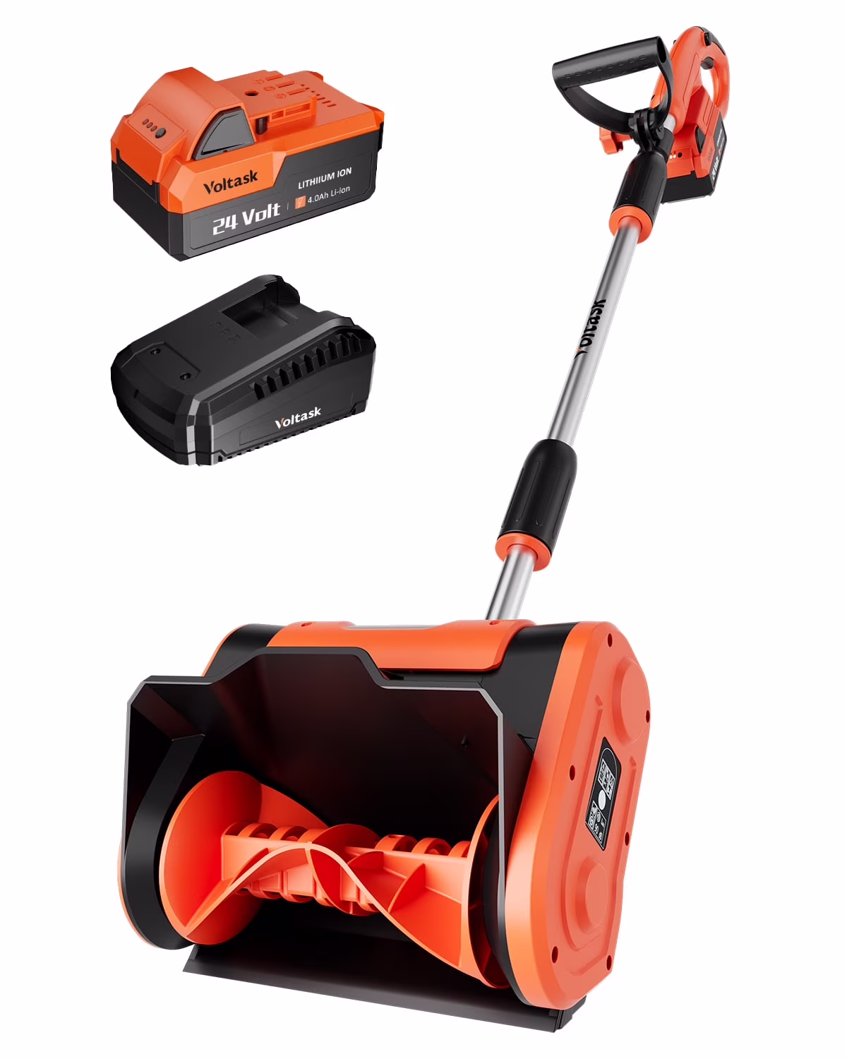 Cordless Snow Shovel 24V | 11-inch | 4-Ah Cordless Snow Blower, Battery Snow Blower with Adjustable Front Handle (4-Ah Battery Quick Charger Included)(24 V)