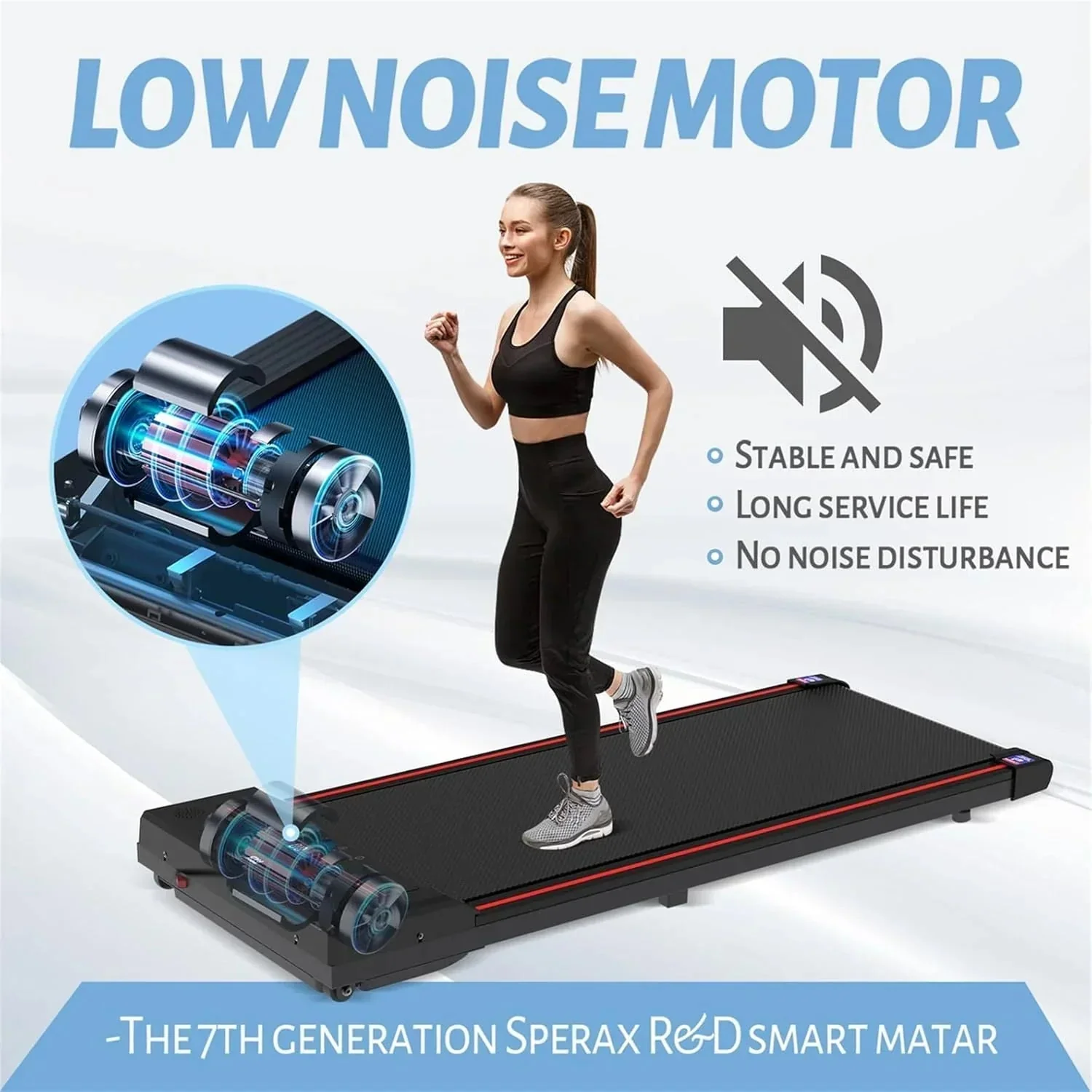 Walking Vibration Pad with APP, 3 in 1 Under Desk Treadmill, 2.5HP Low Noise Walking Treadmill Pad with Remote Control,Portable Treadmills for Home Office