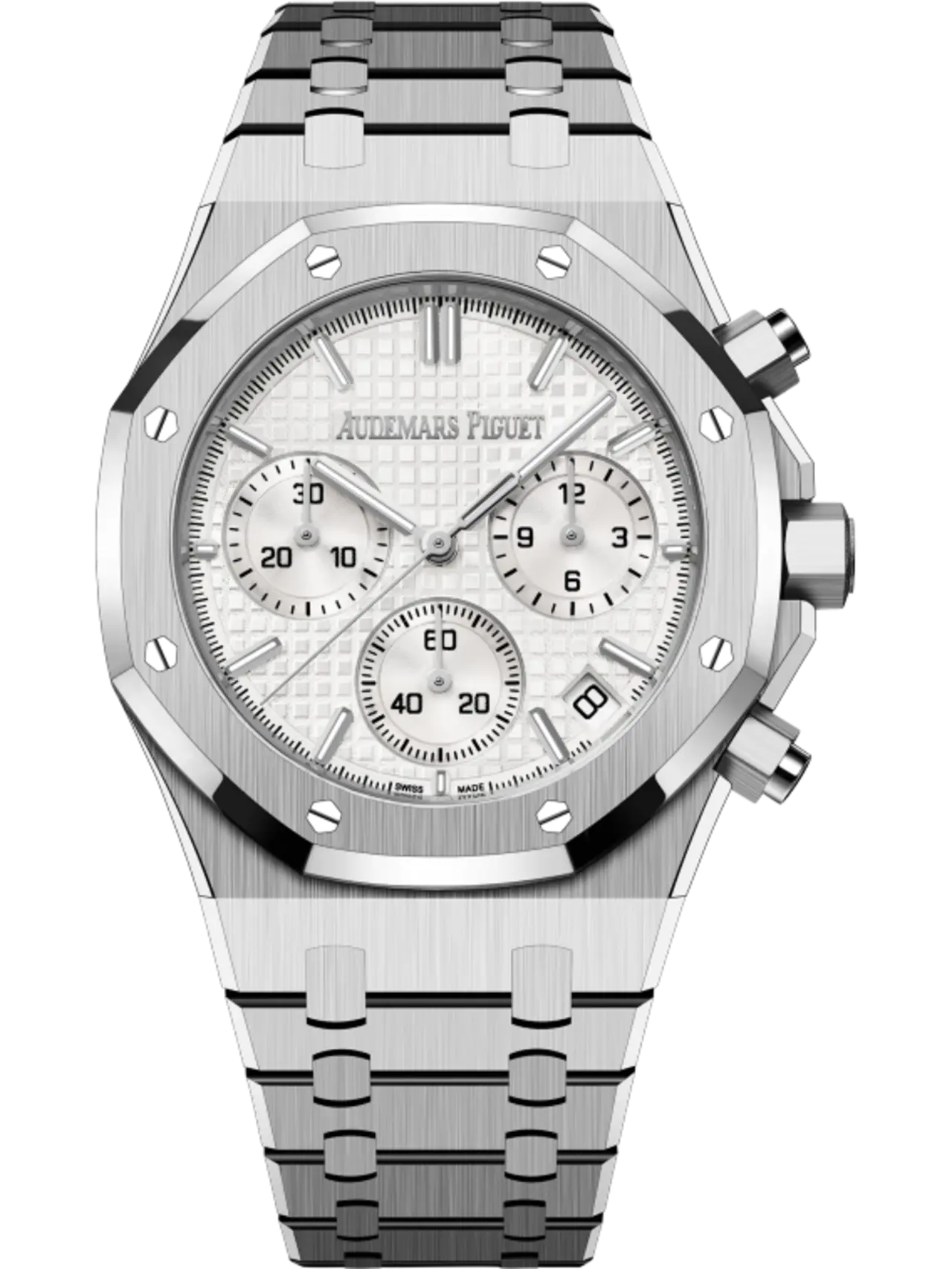 【Super Clone】Audemars Piguet ROYAL OAK Silver-Toned Dial CHRONOGRAPH 41mm 26240ST.OO.132ST.03