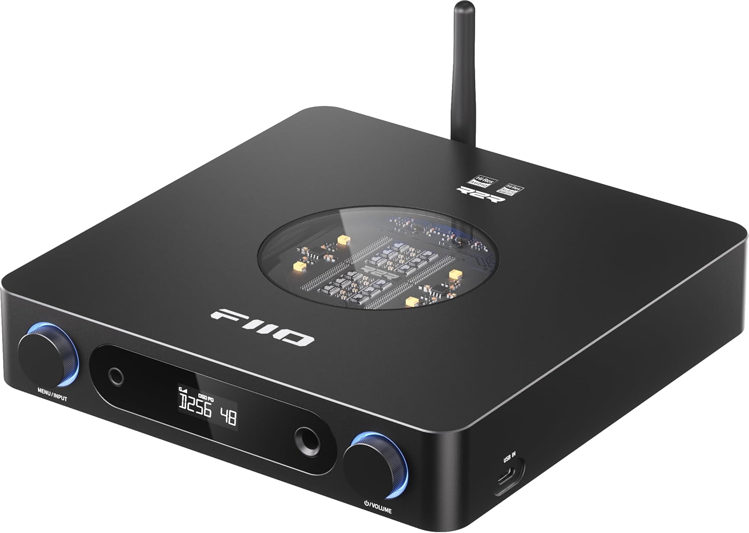 FiiO K13 R2R Desktop DAC & Headphone Amp  High-Fidelity 24Bit R2R DAC  Powerful 2400mW Output  LDAC Bluetooth Streaming  Dual Power Supply  10-Band PEQ  Balanced XLR & RCA Audio Output (Black)