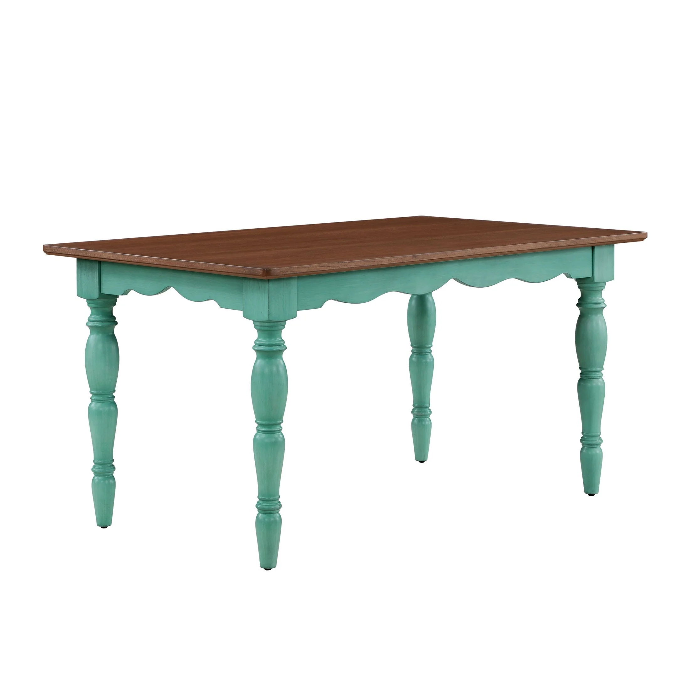 The Pioneer Woman Dining Table Made with Solid Wood Frame, Teal