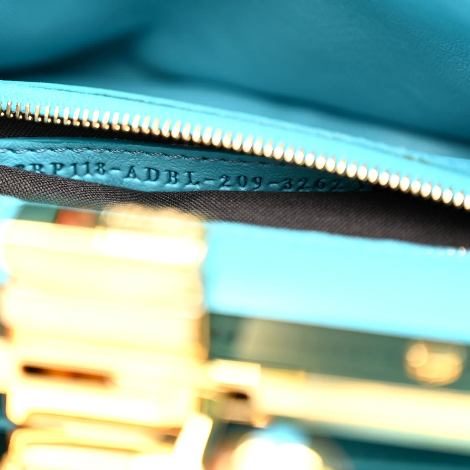 Shiny Nappa Small Peekaboo Click Bag Pool