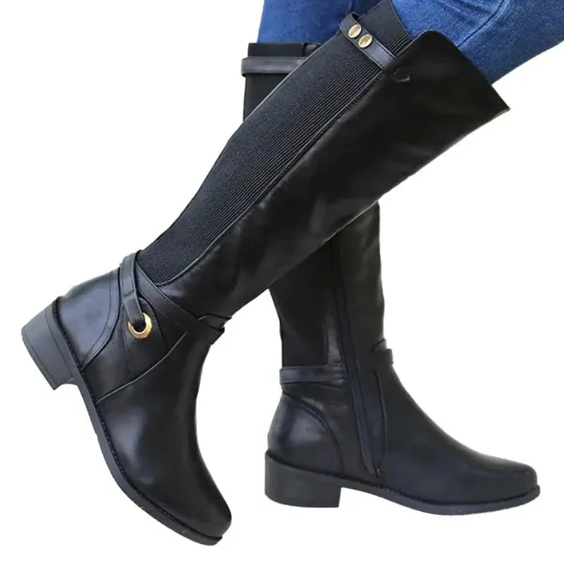 Étienne | Bottes en cuir à talon épais