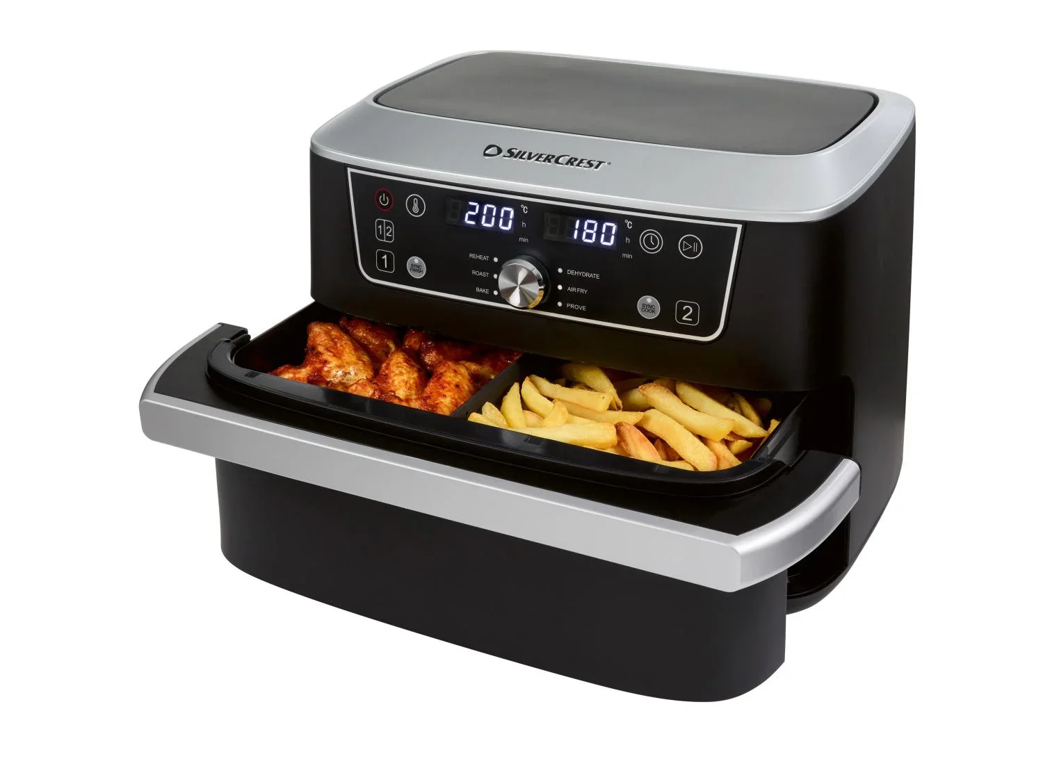 SILVERCREST Friteuse  air chaud double compartiment