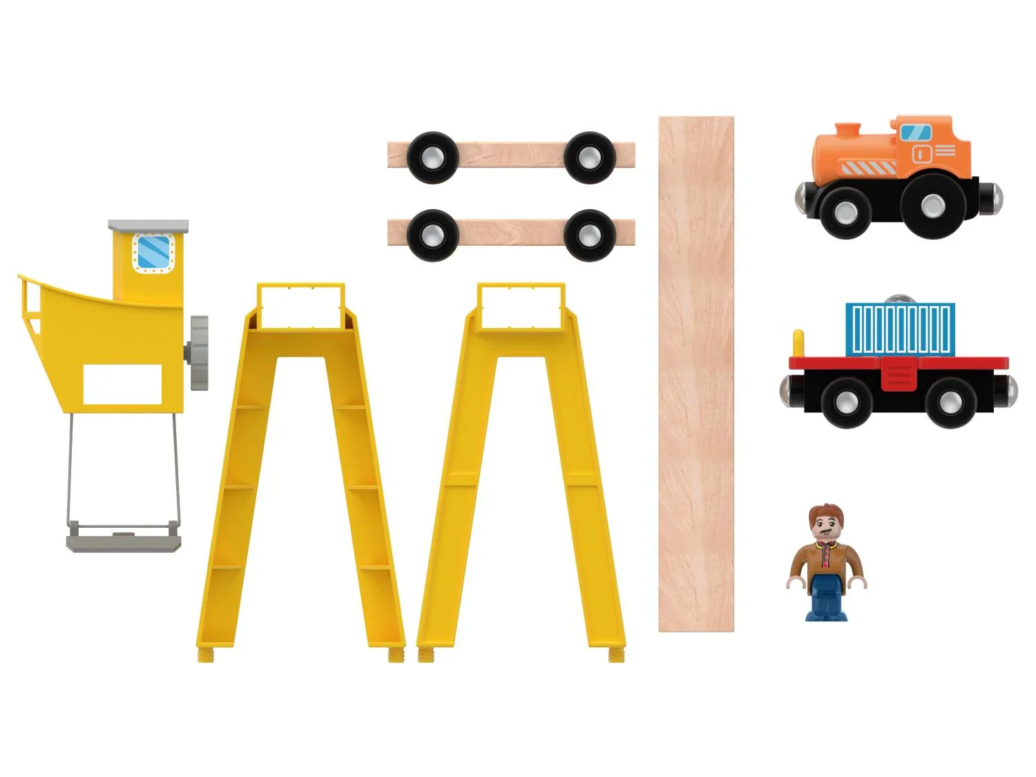 lupilu Accessoires pour circuits de train en bois