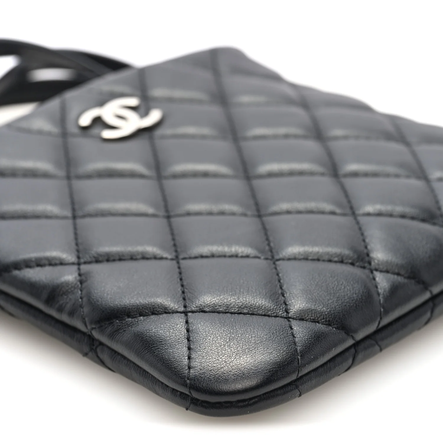 Lambskin Quilted Crossbody Bag Black
