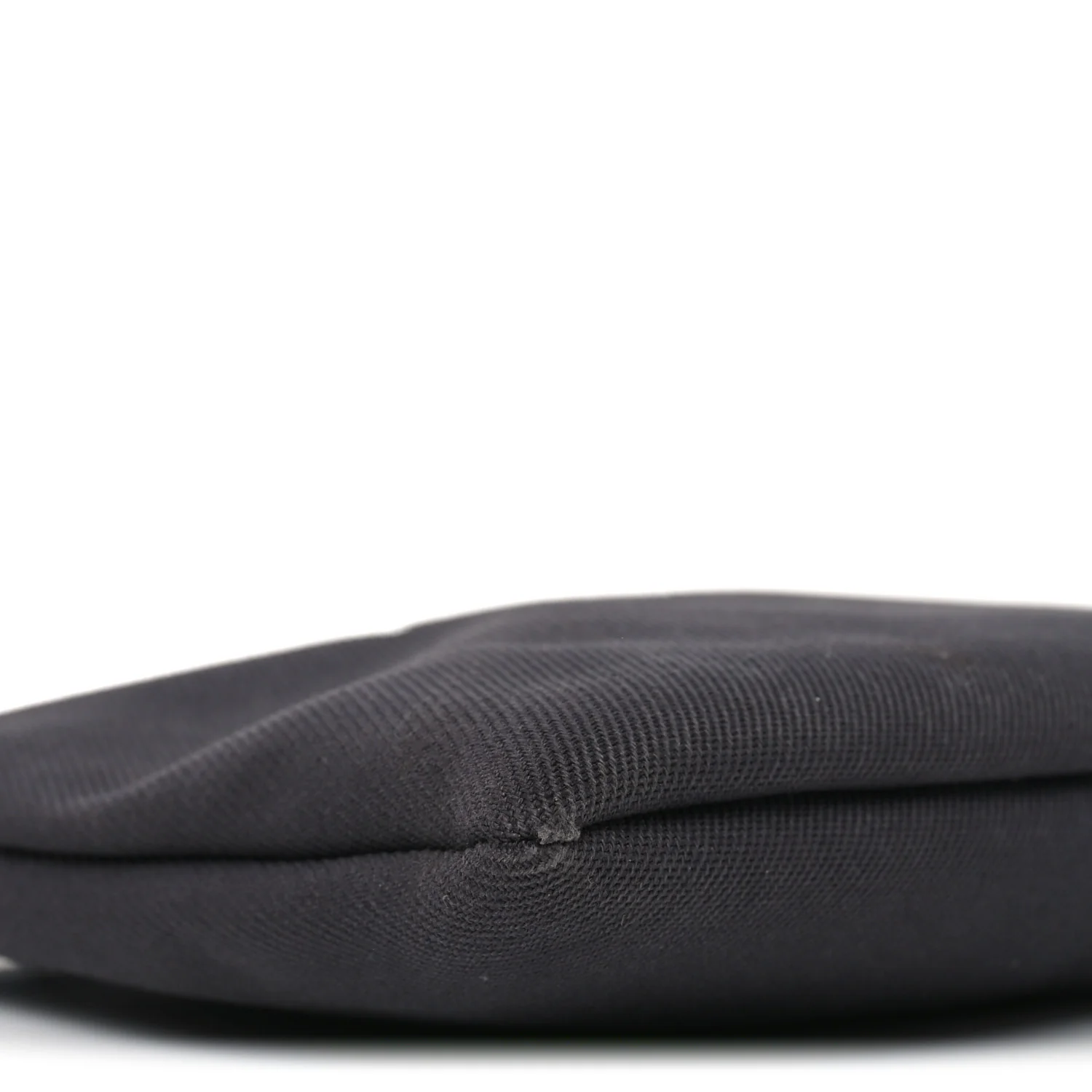 Linen Canvas Rive Gauche Zipped Pouch Black