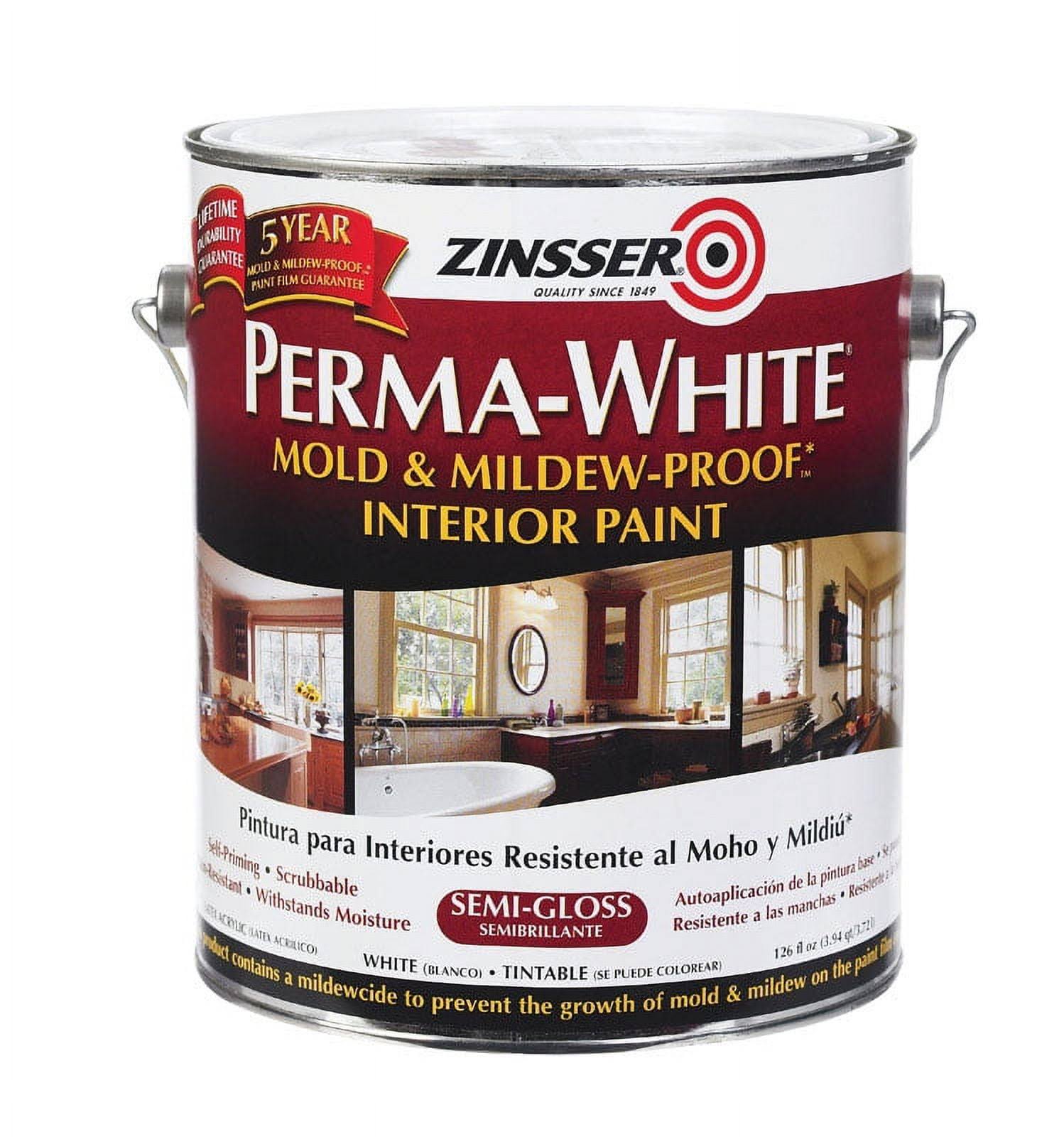 Zinsser Perma-White Mold & Mildew-proof Interior Paint - Semi-Gloss - 1 Gallon