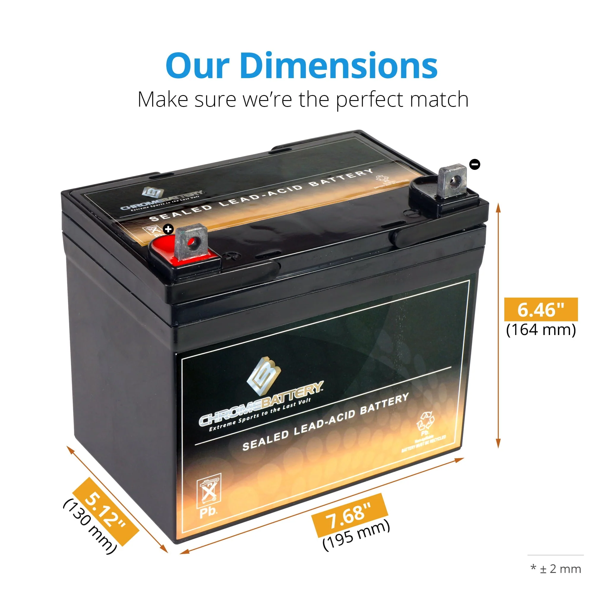 12V (12 Volts) 35Ah Battery for Speedex Tractor Co 840 Lawnmower Image 2