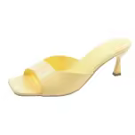 Women High Heel Sandals Summer New Fashion Square Toe Open Toe Women Elegant Casual Comfortable Black High Heel Sandals