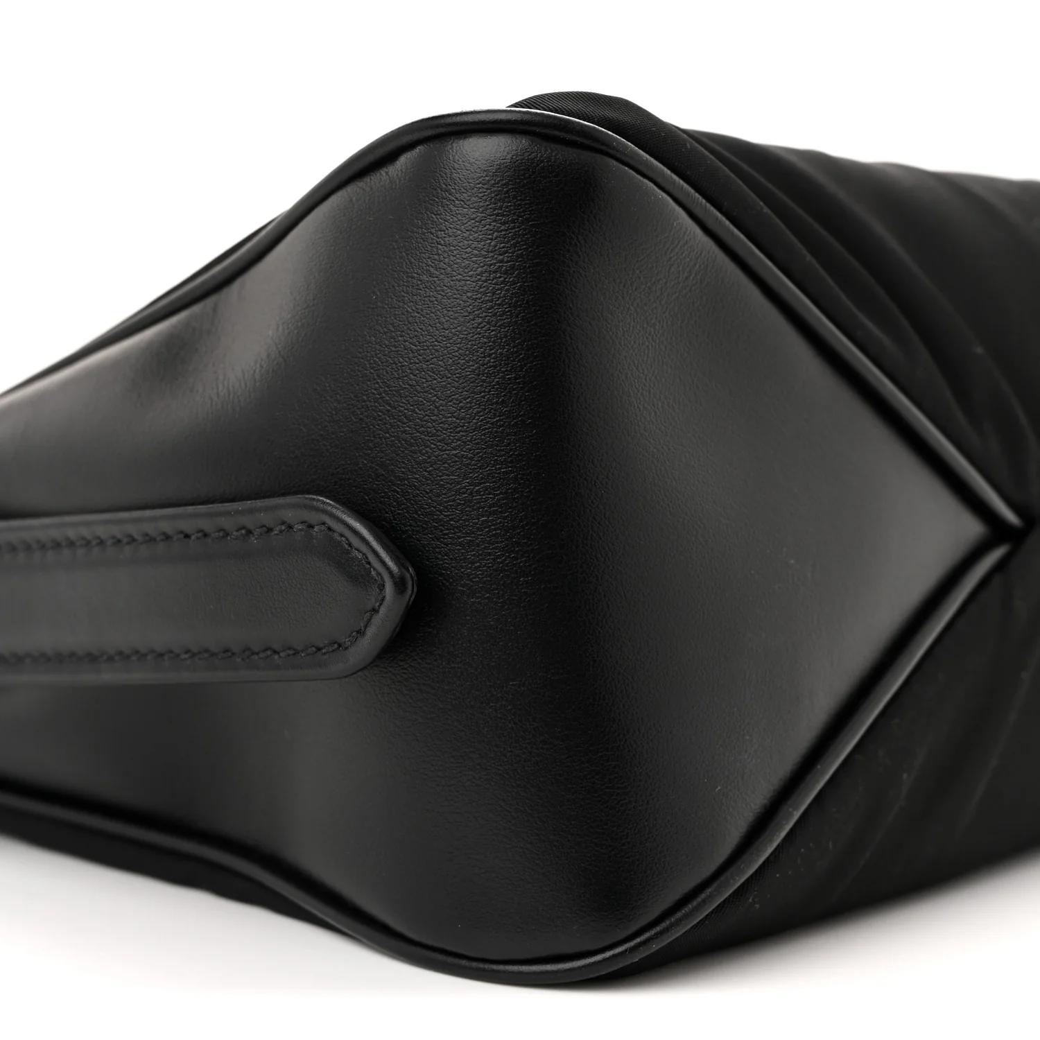 Re-Nylon Vitello Large Aimee Shoulder Bag Black