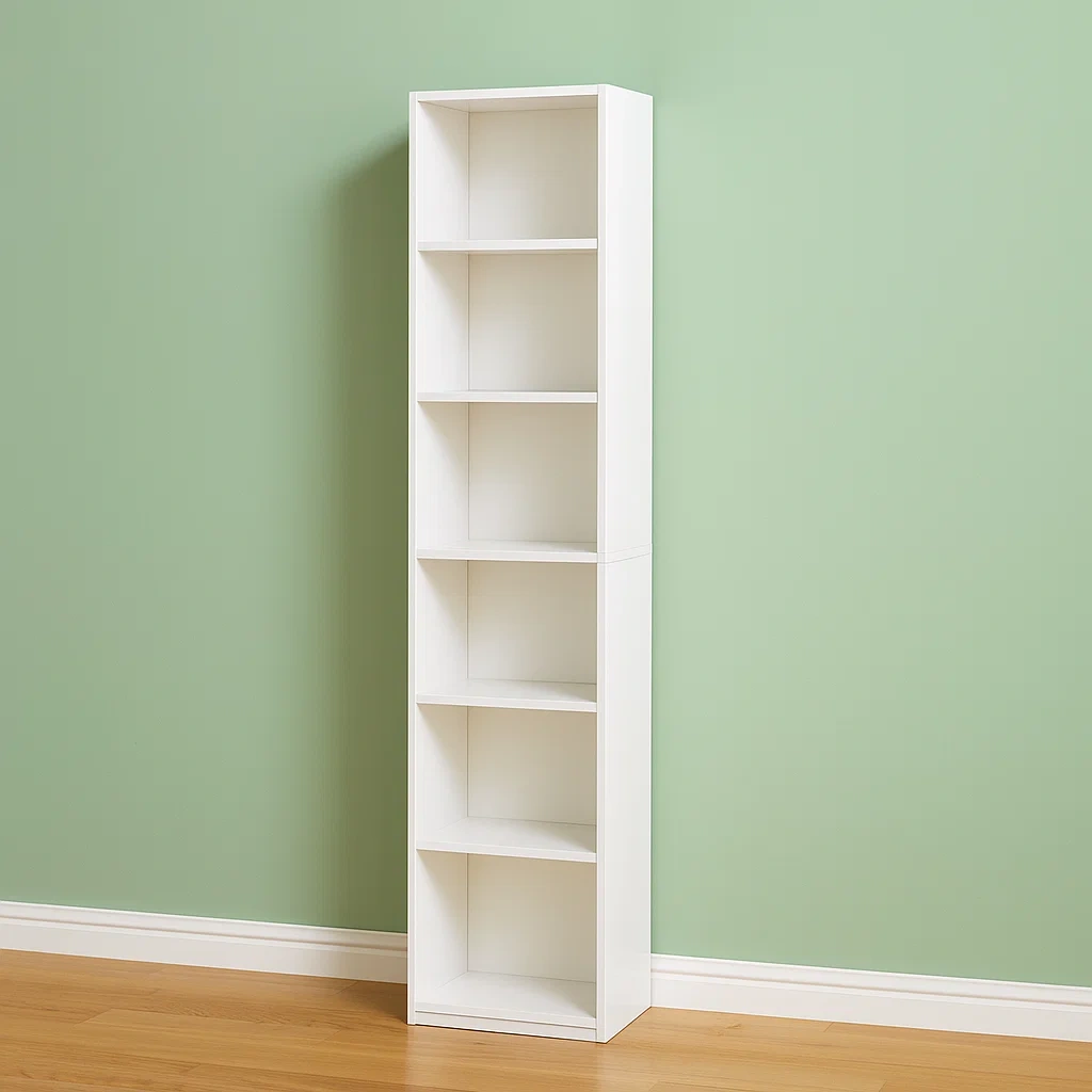 Opbevaringshylde, hvid, spnplade og tr, til stue, 30x20x180 cm