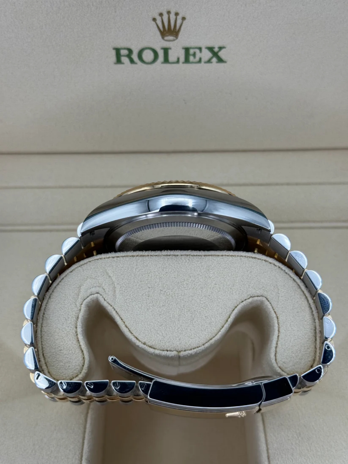 [Super Clone]RLX  Sky-Dweller 42mm Two-Tone Yellow Gold White Dial Jubilee - 336933 - New 2025