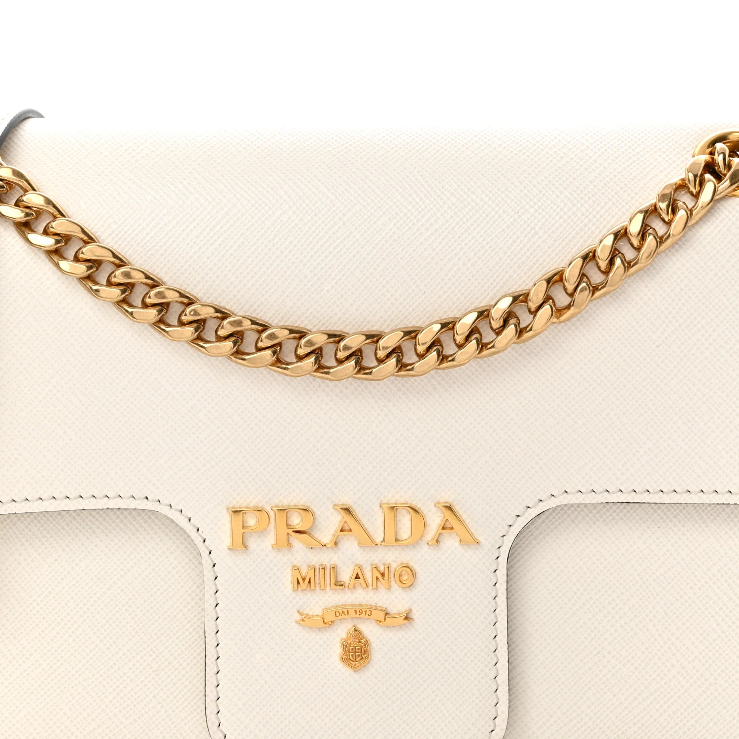 Saffiano Flap Shoulder Bag Talco