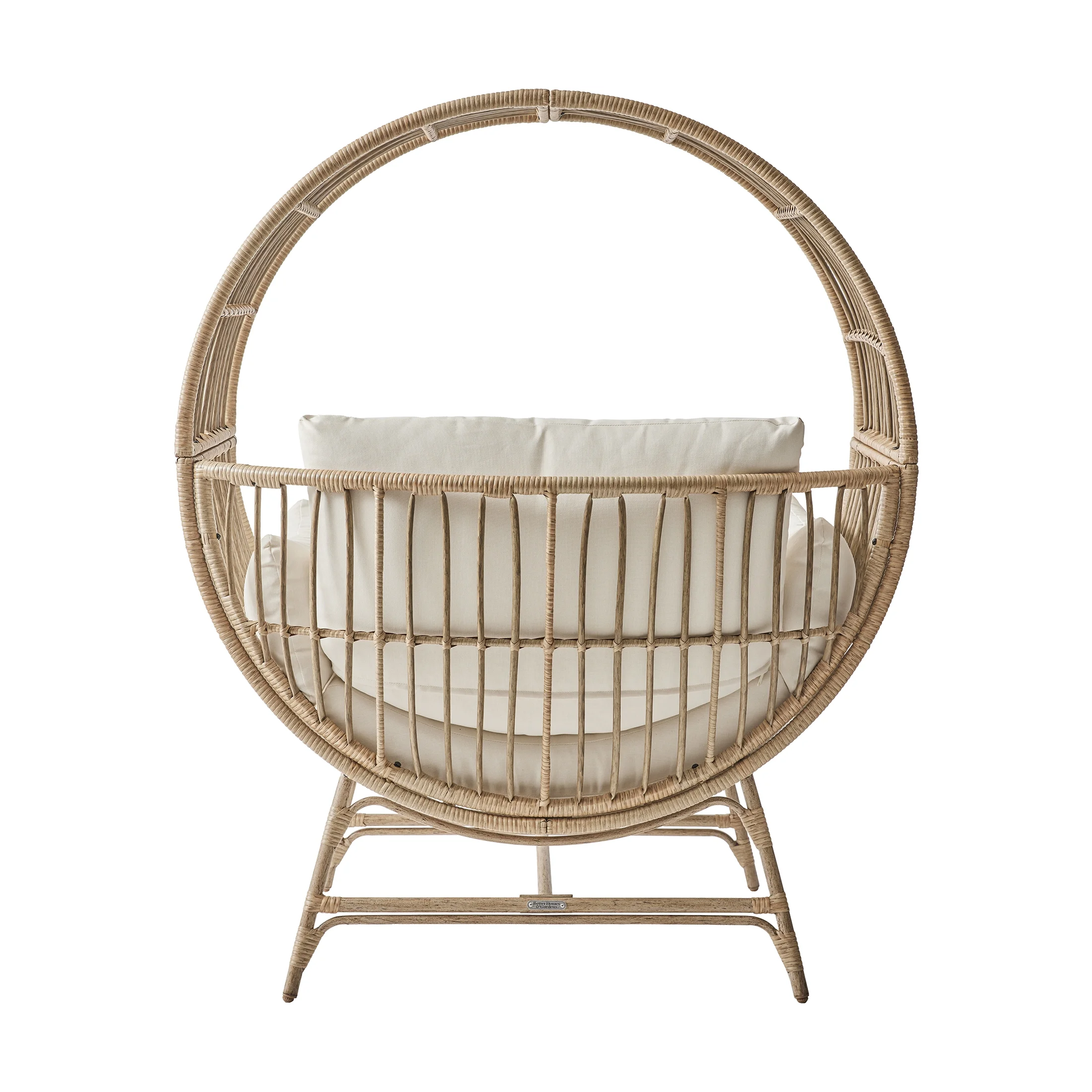 Bellamy Round Wicker Outdoor Lounge Chair, Beige(Single) - Image 7