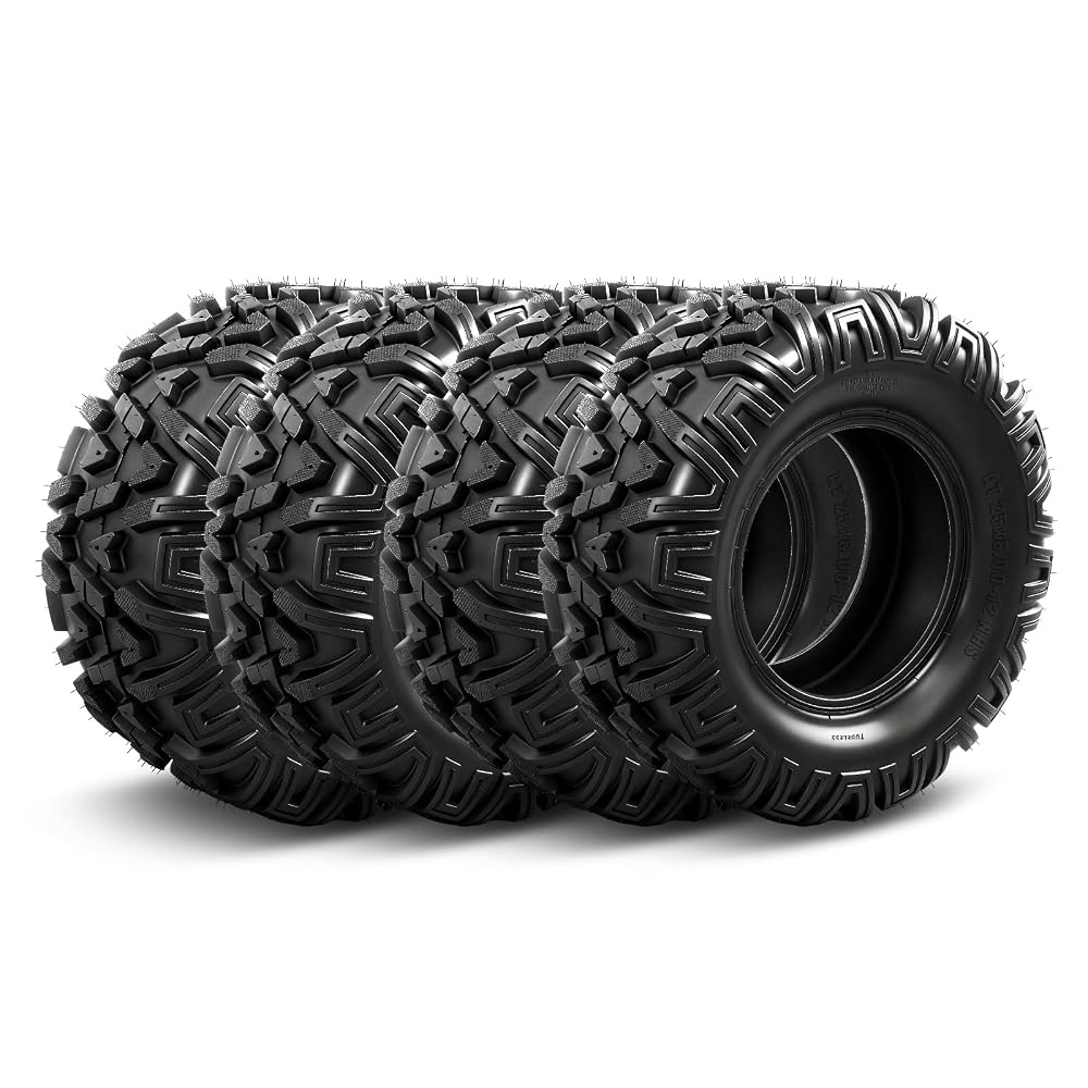 ATV/UTV Tires 25x8-12 Front & 25x10-12 Rear,6-Ply Tubeless,Set of 4