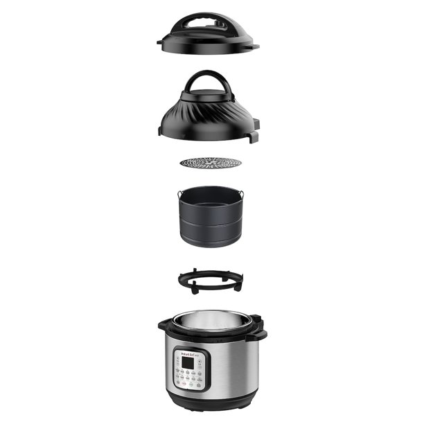 Instant Pot 8 pintes, friteuse à air Duo Crisp + petit autocuiseur multifonction pour rôtir, cuire, déshydrater et plus encore