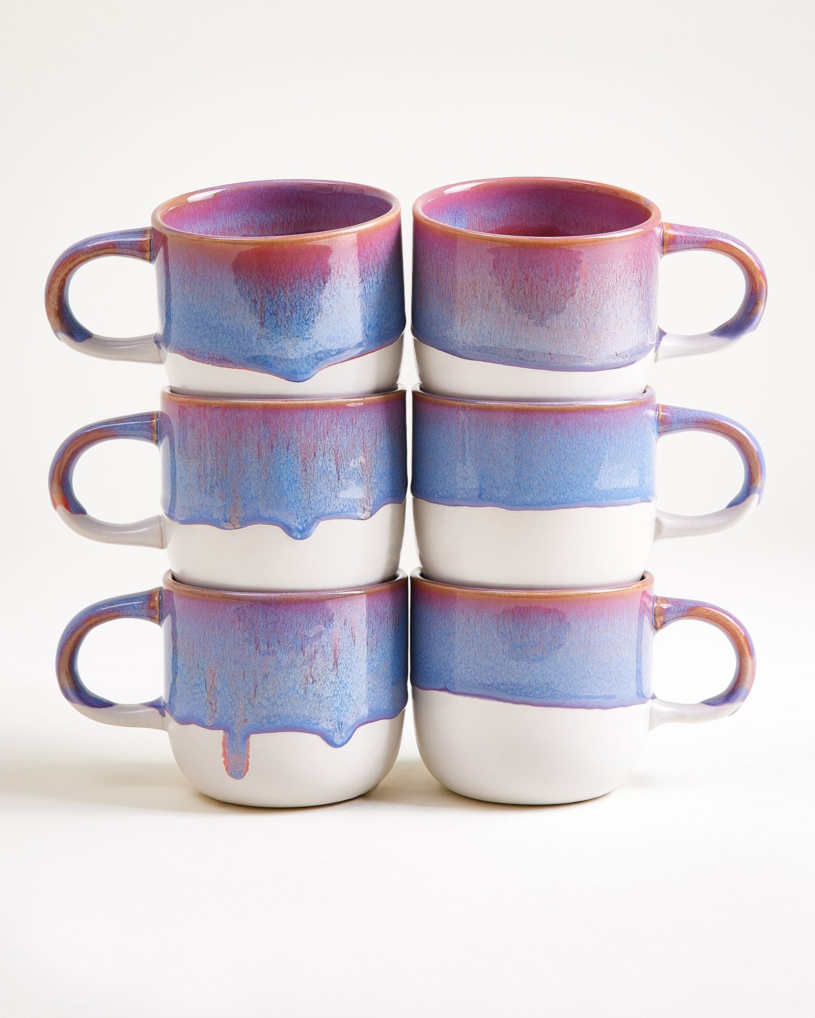 COIMBRA - LARGE MUG PURPLE SET OF 6