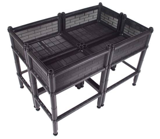 City Farmer USA Elevated Raised Garden Bed with Legs | Non-Toxic Sun Protected Material | 27 Inches Above Ground for Easy Planting | Large Vegetable