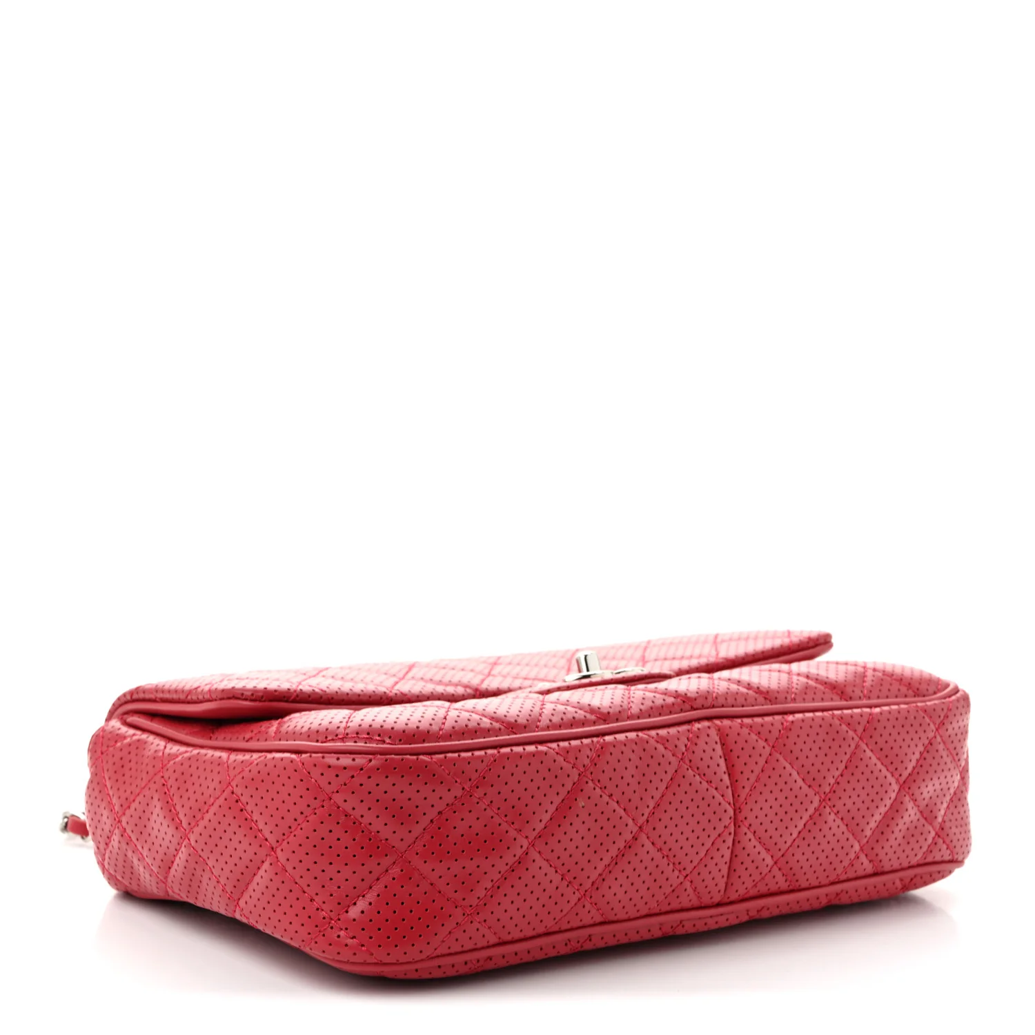 Lambskin Perforated Jumbo Punch Flap Dark Pink