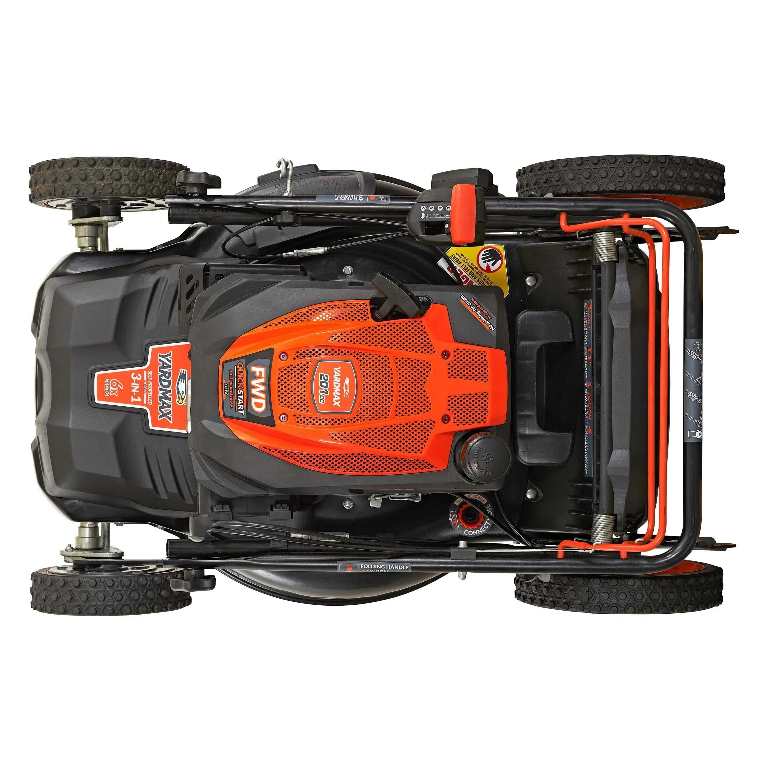 22 in 201cc SELECT PACE 6 Speed CVT High Wheel FWD 3 in 1 Gas Walk Behind Self Propelled Lawn Mower Image 8