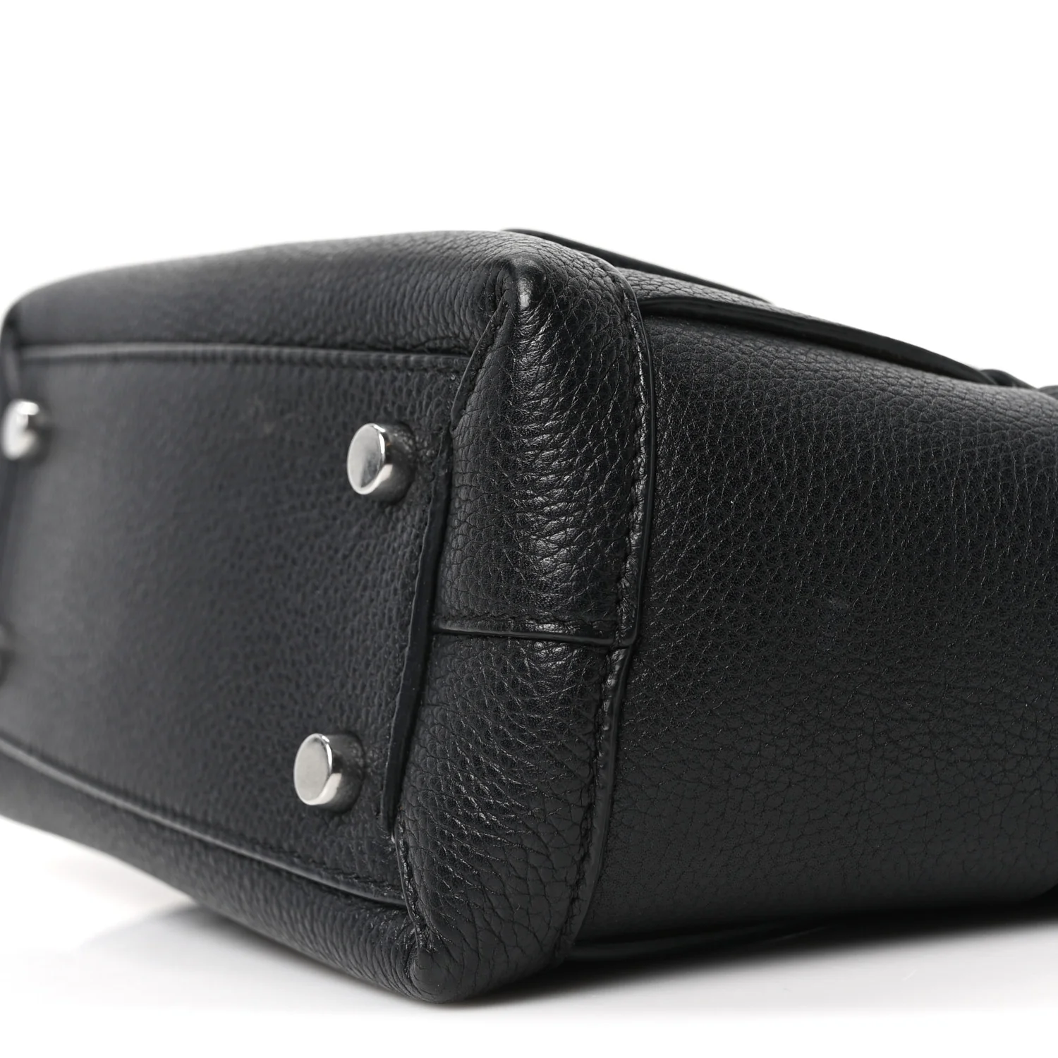 Grained Calfskin Mini Maxi Intrecciato Arco 33 Black