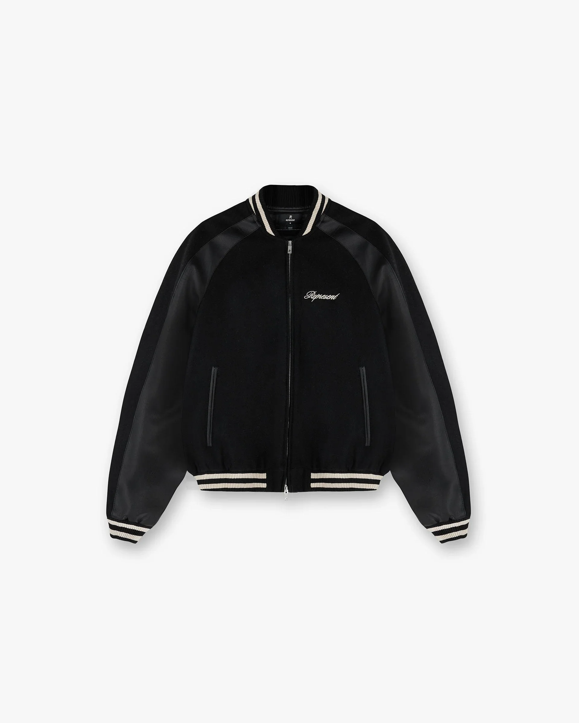 Raglan Varsity Jacket - Black