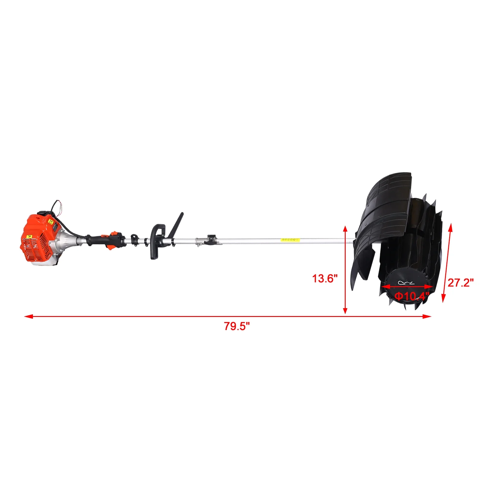 Hand Held Power Broom Sweeper Snow Sweeper GASOLINE Walk Behind Power Shovel Snow Cleaner Outdoor Walk Behind Sweeper, for Dirt Grass Leaves Lawn Debris Artificial Turf & Light Snow Cleaning