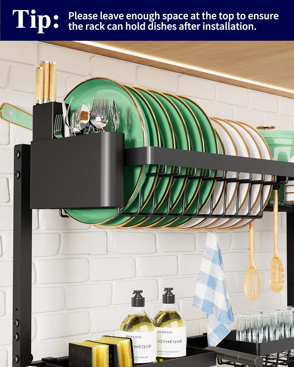 Kitsure Adjustable Over The Sink Dish Drying Rack, 26.8