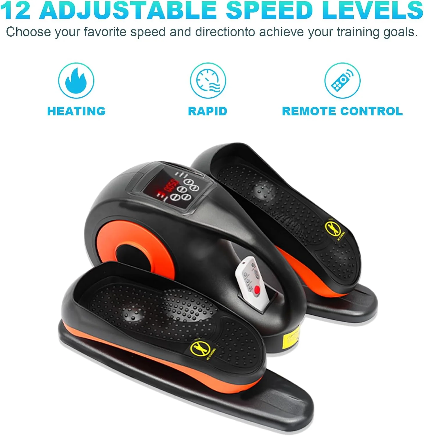 Vélo elliptique sous le bureau,vélo elliptique assis électrique,elliptique silencieux et compact avec écran d'affichage,télécommande,vélo elliptique pour la maison,vélo elliptique pour personnes âgées