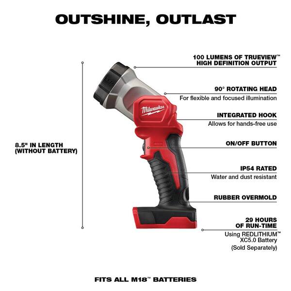 M18 18V Lithium Ion Cordless Combo Tool Kit (6 Tool) with M18 Multi Tool and 5 0 Ah Battery Image 8