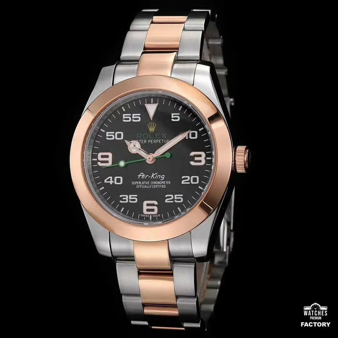 Rolex Air-King 116900 Rose Gold JF Factory Black Dial