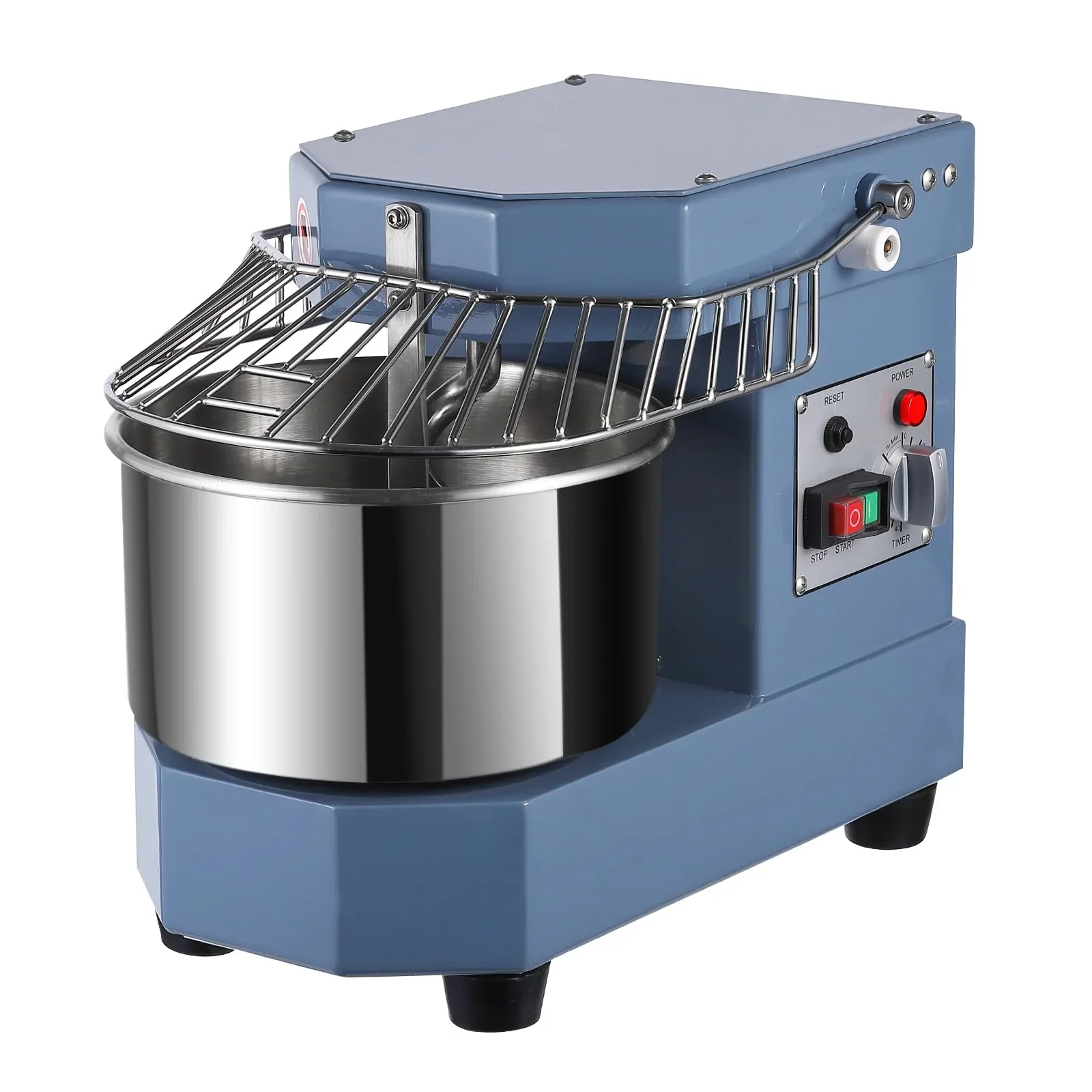 2025 8Qt Commercial Food Mixer, 450W Dual Rotating Dough Kneading Machine w Food-grade Stainless Steel Bowl, Security Shield & Timer, Commercial
