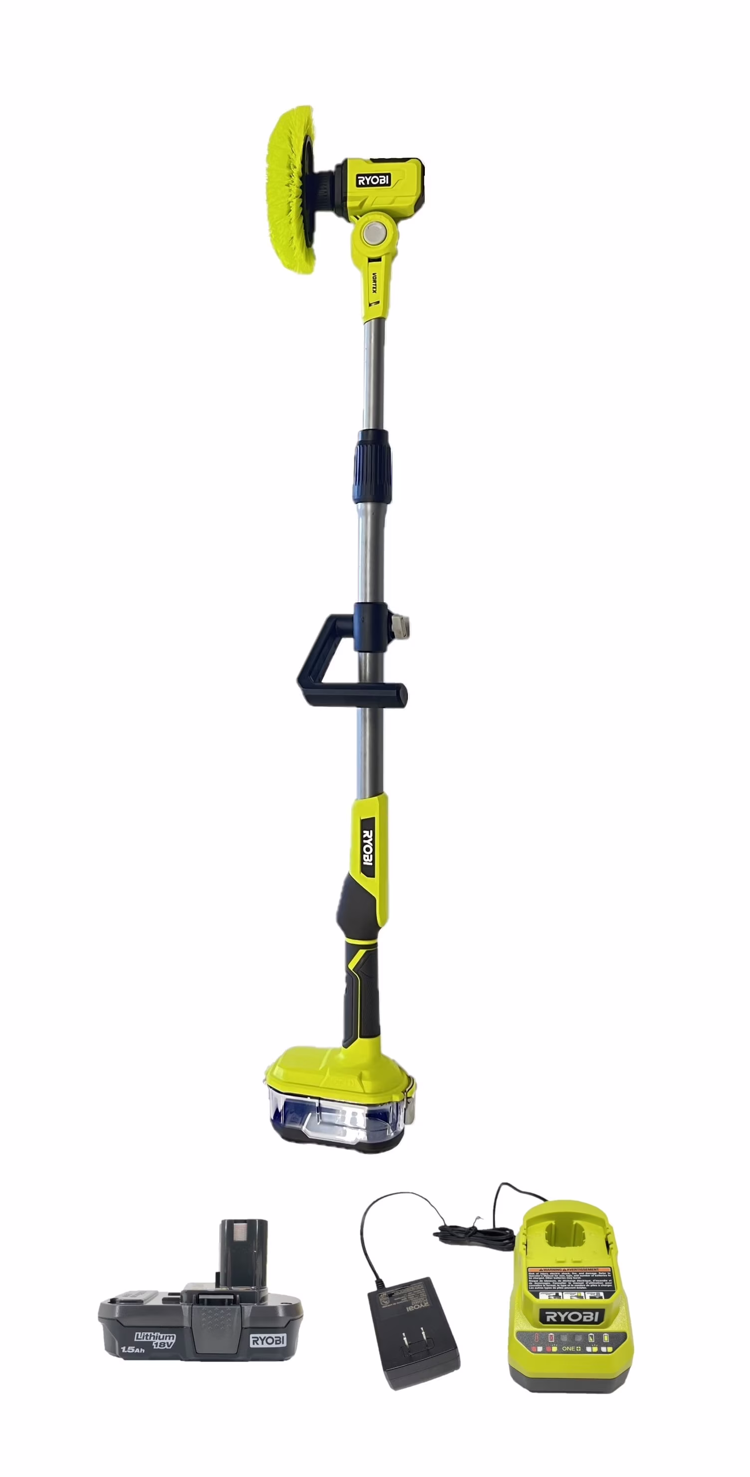ONE+ 18V P4500 Cordless Telescoping Power Scrubber Kit with Battery and Charger