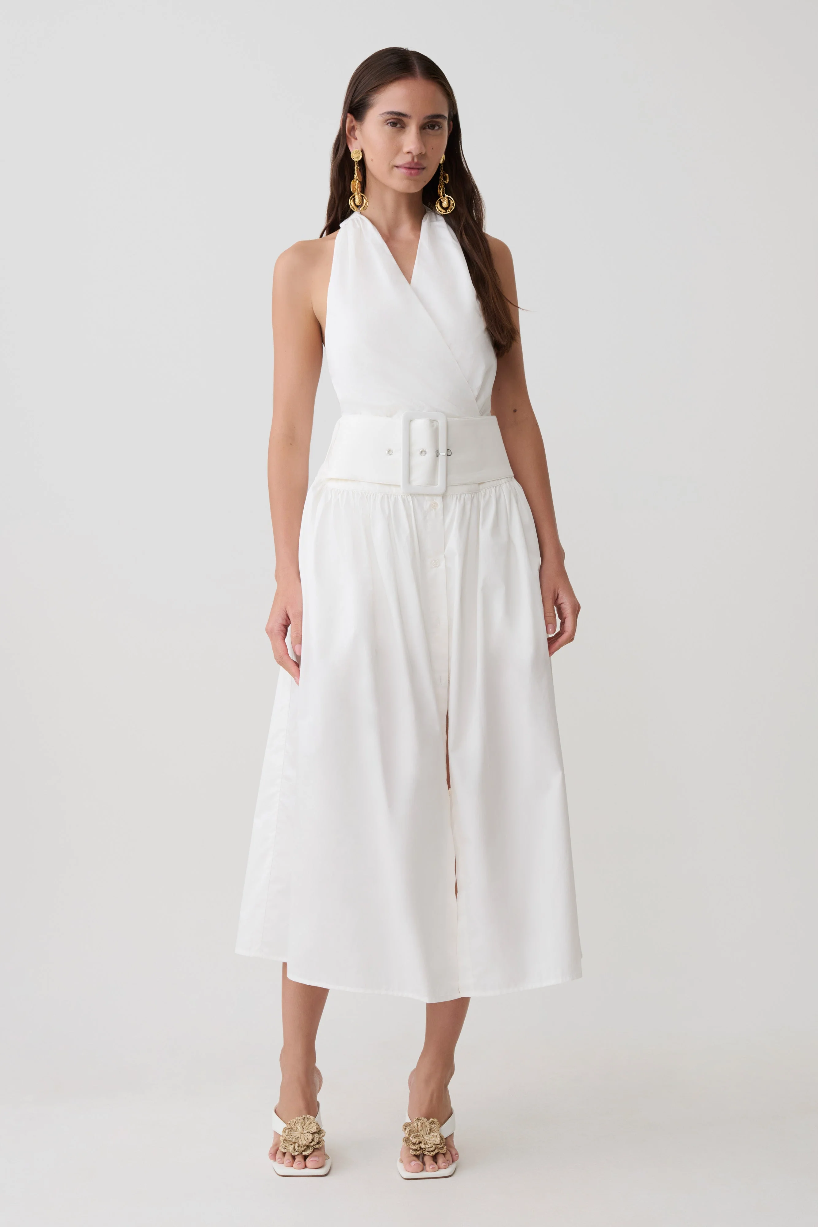 Emery Multi-Wear Cotton Midi Dress - White