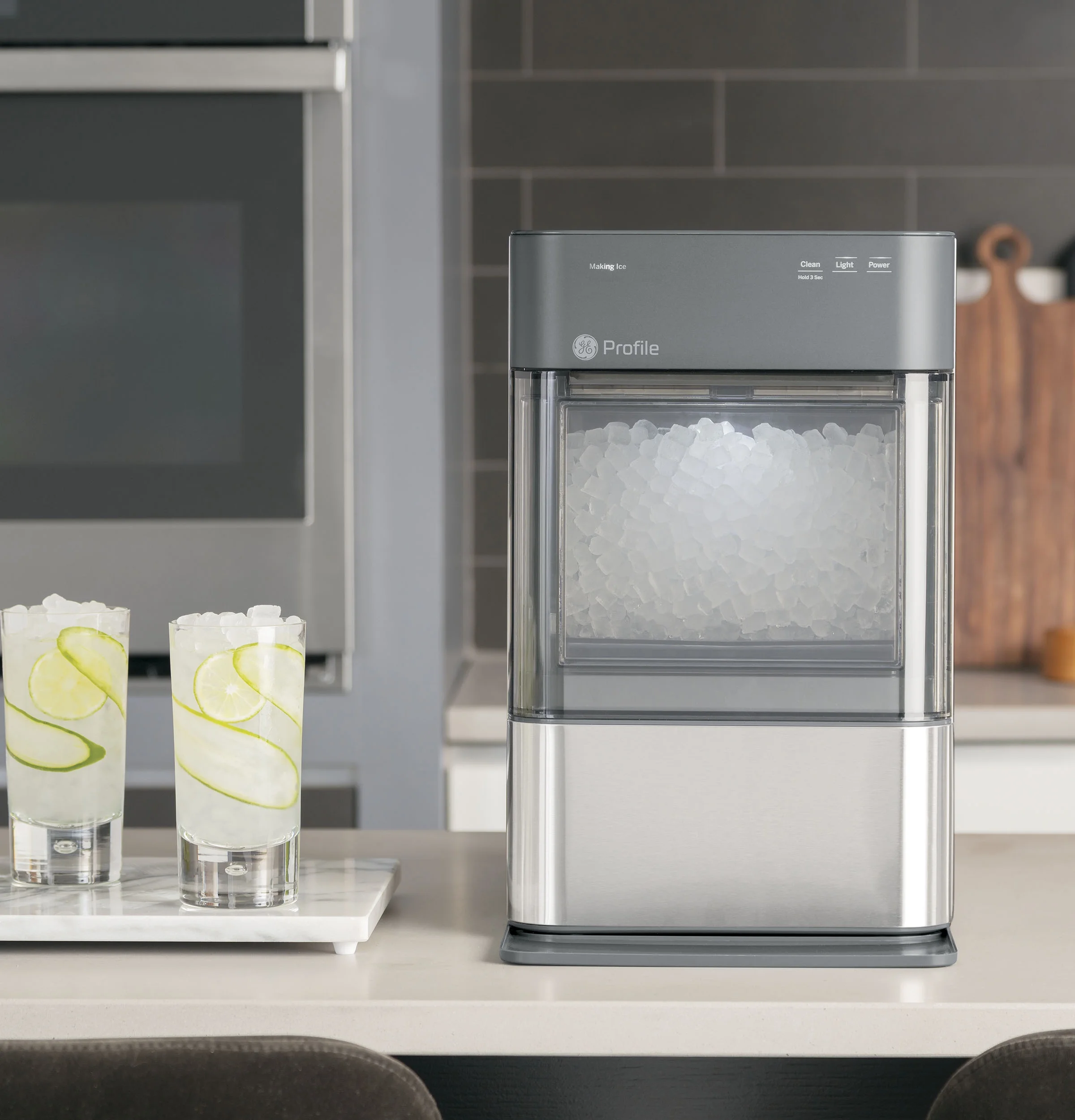GE Appliances Opal 2.0 Countertop Nugget Ice Maker, 38 lb Maximum Output, Industrial