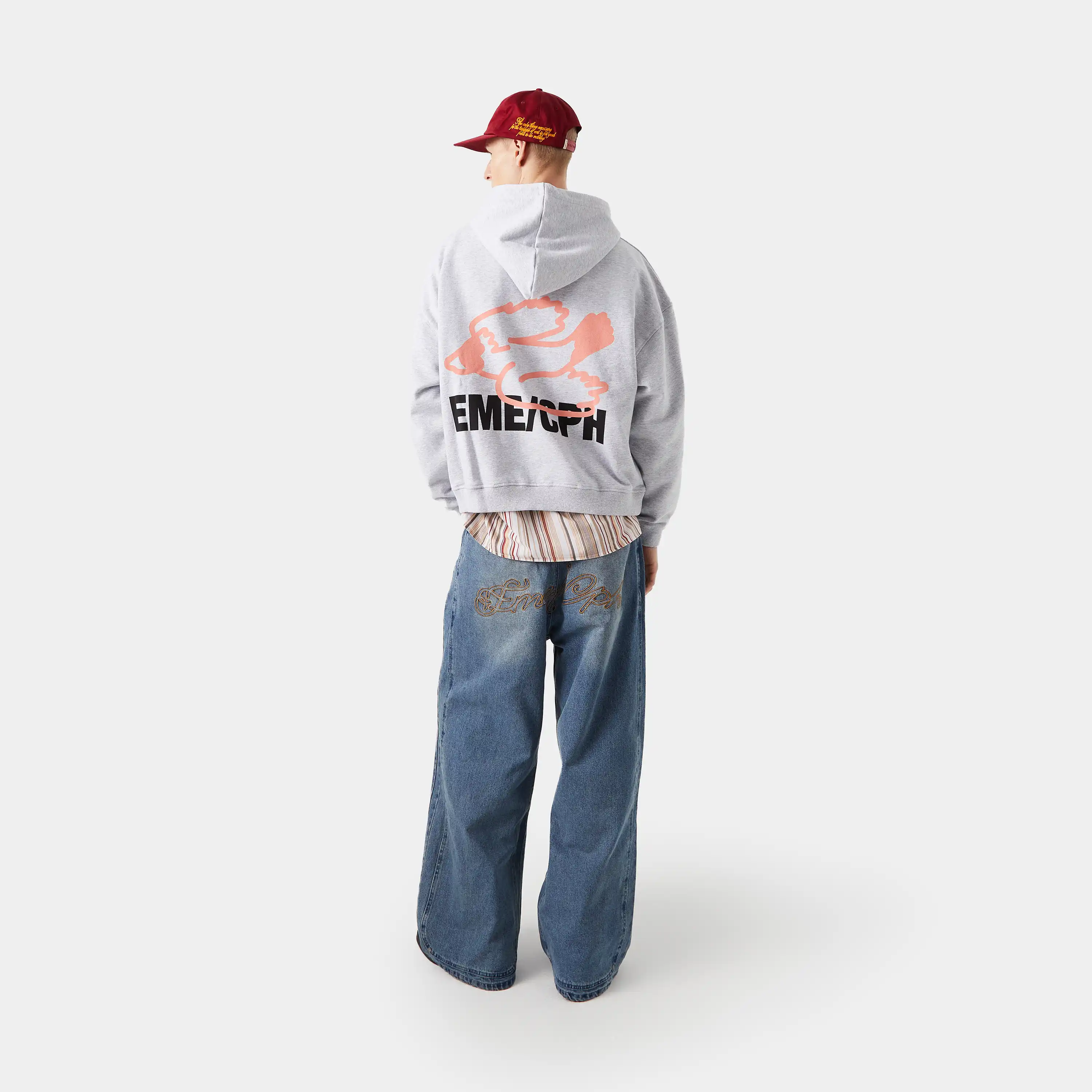 Due Heather Grey Oversized Hoodie