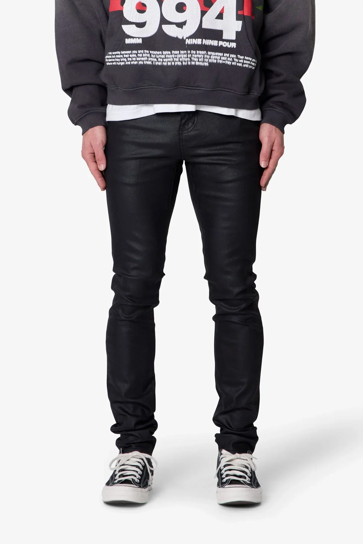 Skinny Waxed Denim - Black