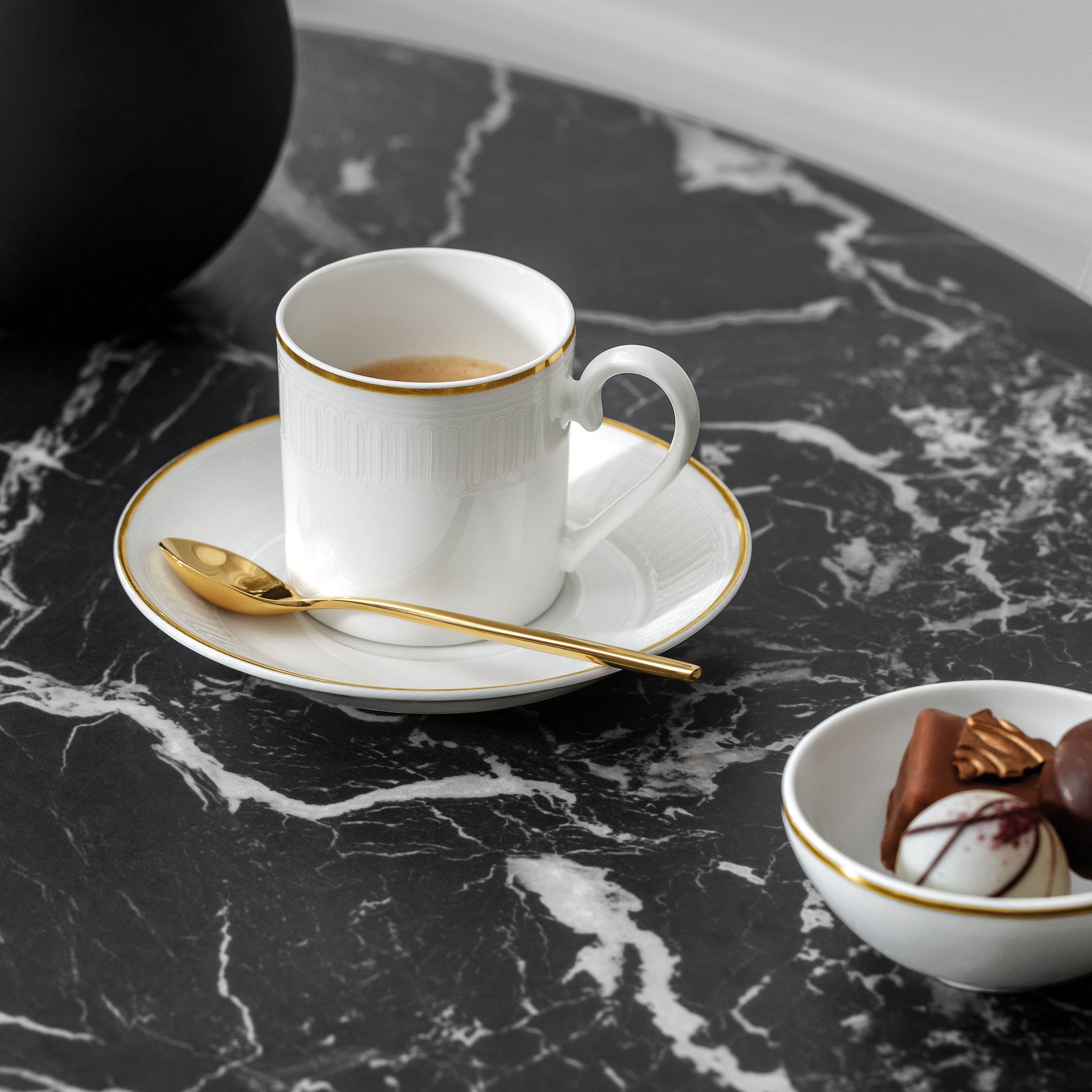 Chateau Septfontaines Espresso cup - White, 2.1 oz, Premium Bone Porcelain