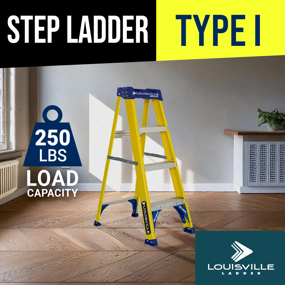5-Foot Fiberglass Step Ladder, 250-Pound Load Capacity, Type I, FS2005 - Image 5
